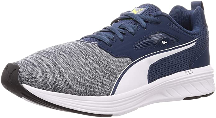 PUMA Nrgy Rupture, Scarpe da Corsa Unisex-Adulto, Colore: Blu Dark Denim Puma White Yellow Alert