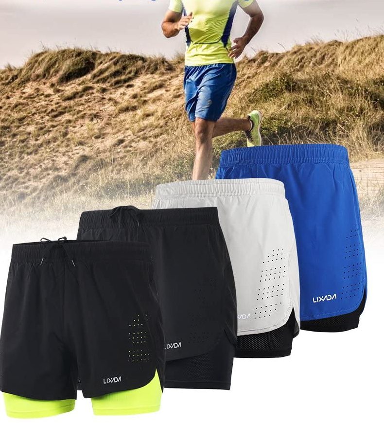 Acquista su Amazon Lixada Pantaloncini da Running da Uomo 2 in 1